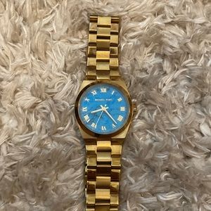 Michael Kors Channing Turquoise Dial Gold-tone Ladies Watch MK5894